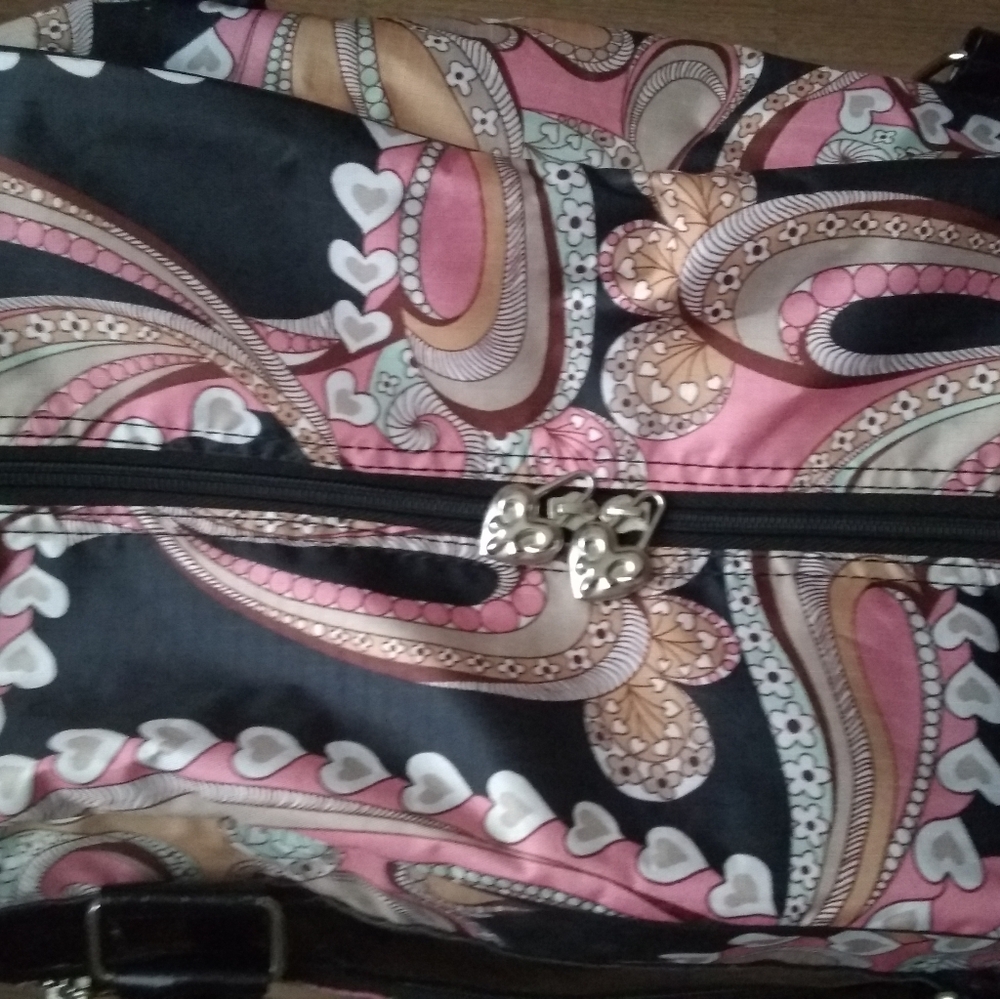 🩷🩶🖤💛 .Kathy Van Zeeland Rolling Bag - Picture 7 of 8